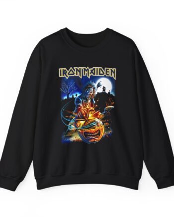 Iron Maiden Eddie Pumpkin SlasheR Unisex Heavy Blend™ Crewneck Sweatshirt