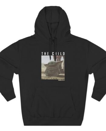 Moistcr1tikal The Child Mandalorian Three-Panel Fleece Hoodie