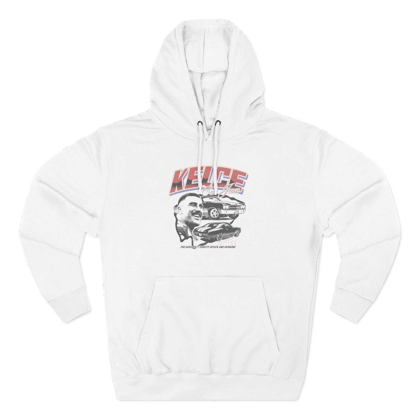 Travis Kelce Car Jam Chevelle Three-Panel Fleece Hoodie