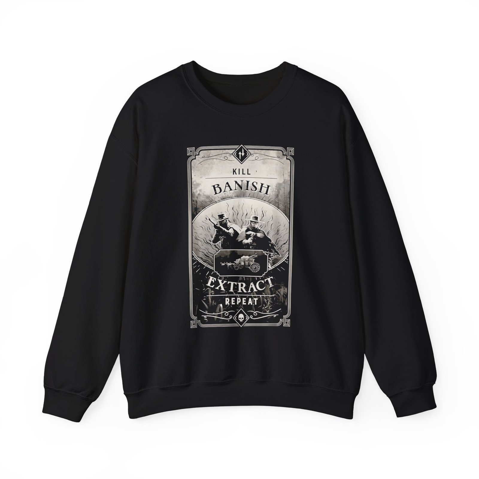 Hunt Show Down Kill Banish Extract Repeat Unisex Heavy Blend™ Crewneck Sweatshirt
