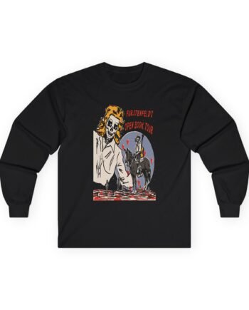 Blue October Open Book Skeleton Cowboy Unisex Ultra Cotton Long Sleeve Tee