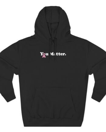 Demetrius Harmon Breast Cancer You Matter Three-Panel Fleece Hoodie