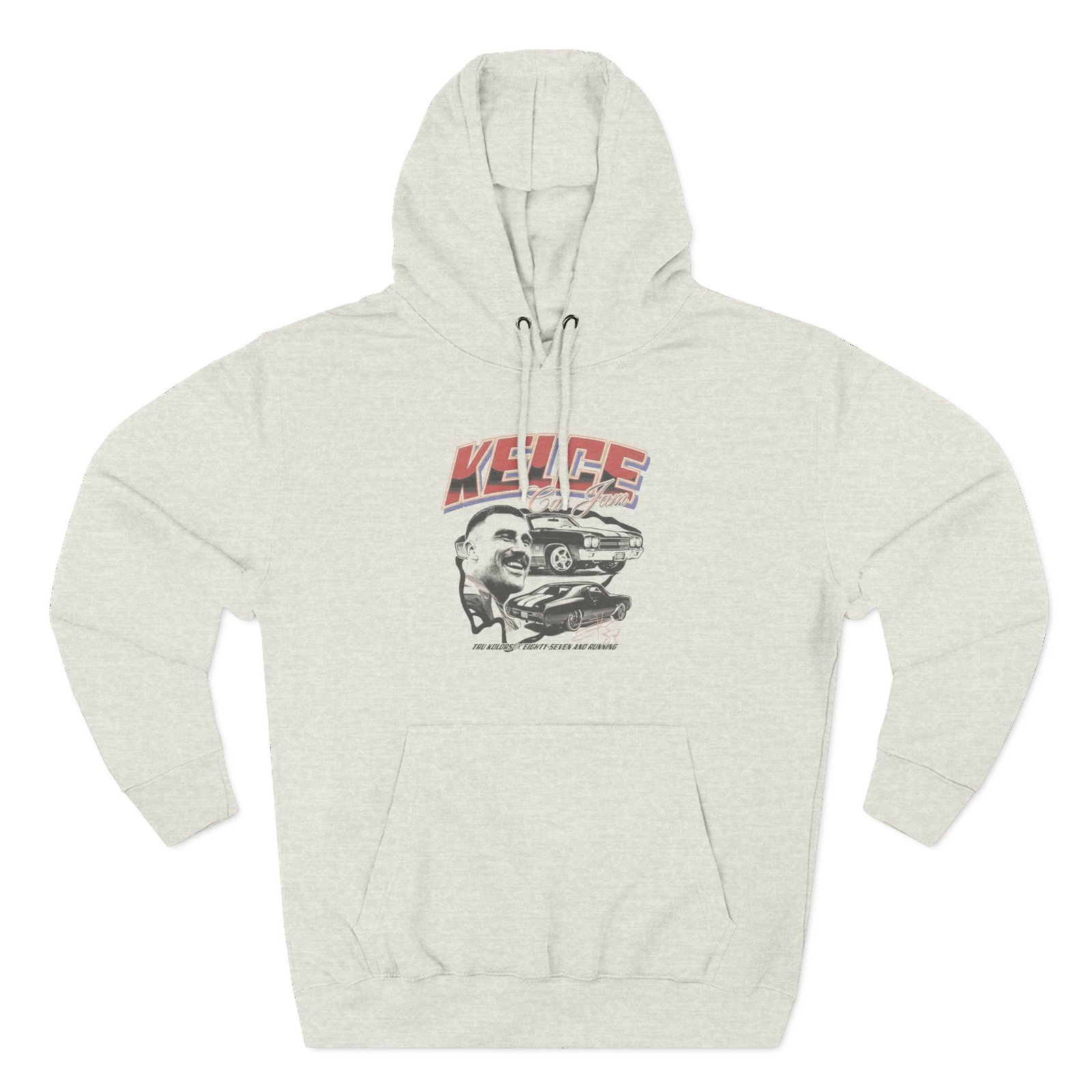 Travis Kelce Car Jam Chevelle Three-Panel Fleece Hoodie