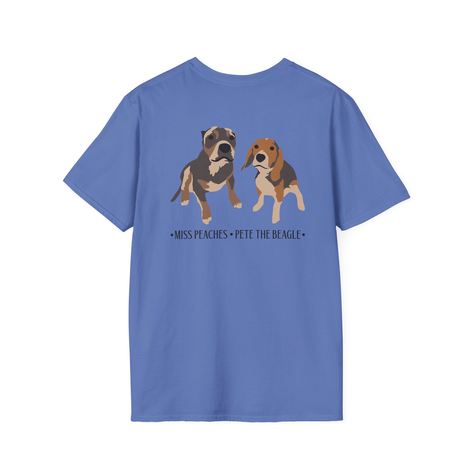 Miss Peaches & Pete the Beagle Unisex Softstyle T-Shirt