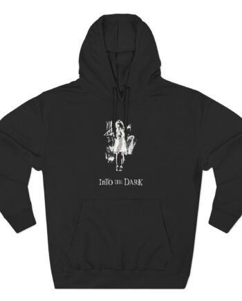 Murder With My Husband Into the Dark the Girl Faded Three-Panel Fleece Hoodie