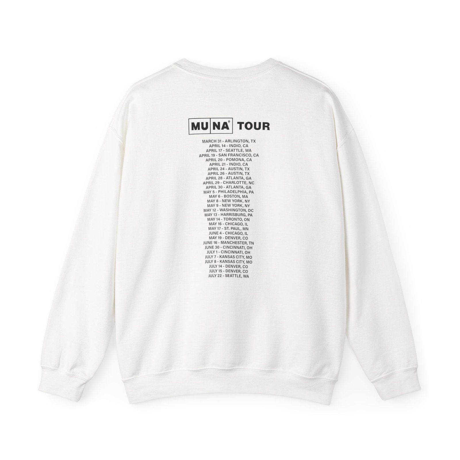 Muna Life's So Fun Tour 2023 Unisex Heavy Blend™ Crewneck Sweatshirt