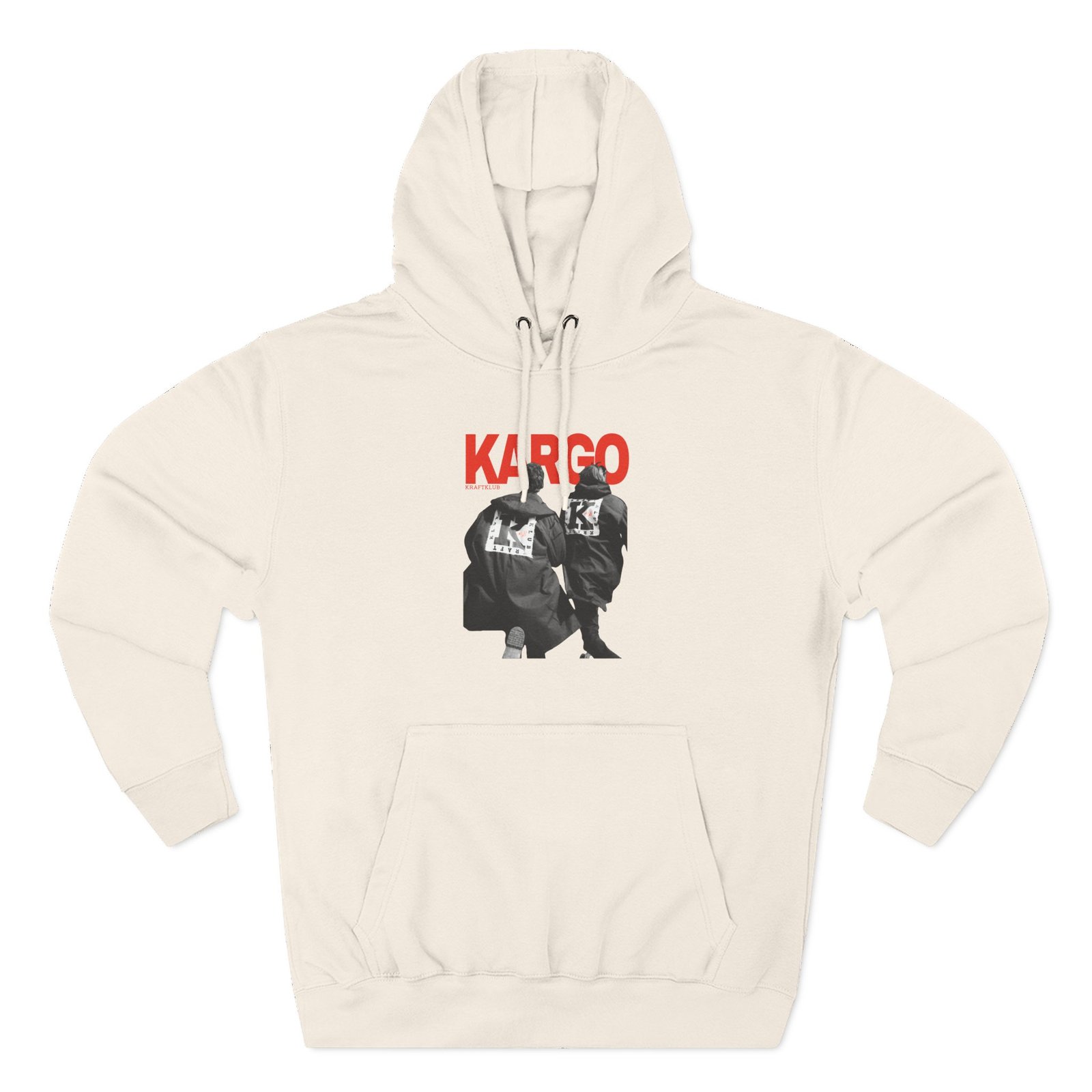 Kraftklub Album Cover Three-Panel Fleece Hoodie