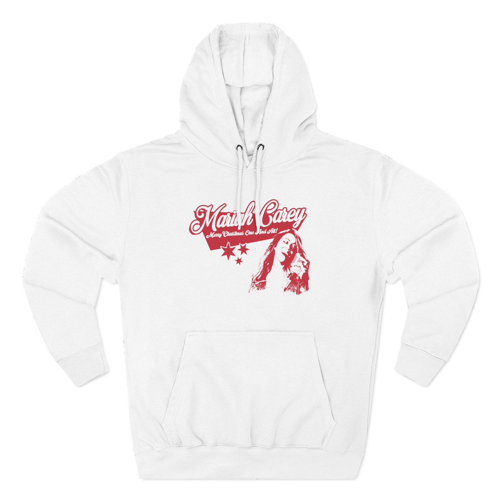Mariah Carey Christmass Three-Panel Fleece Hoodie