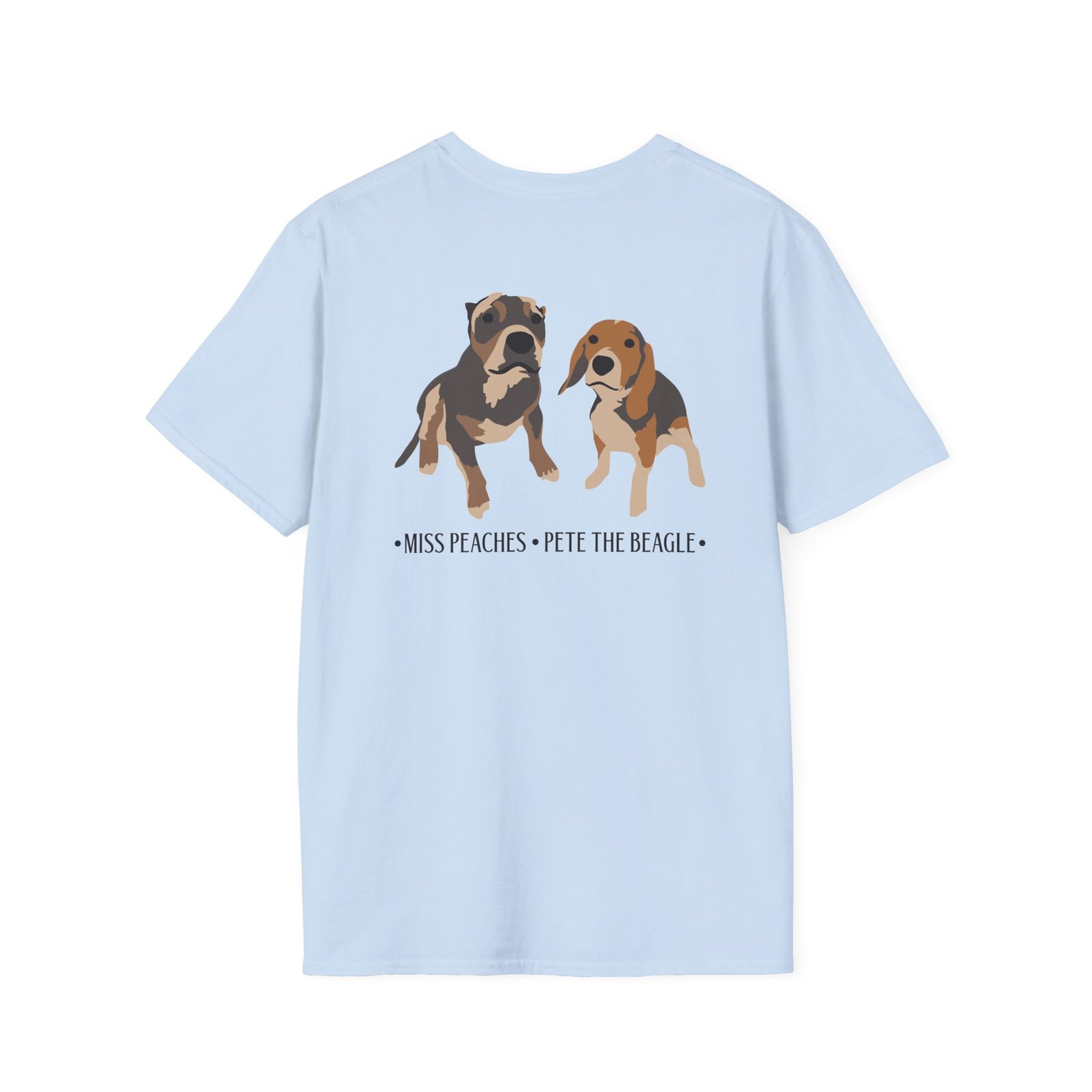 Miss Peaches & Pete the Beagle Unisex Softstyle T-Shirt