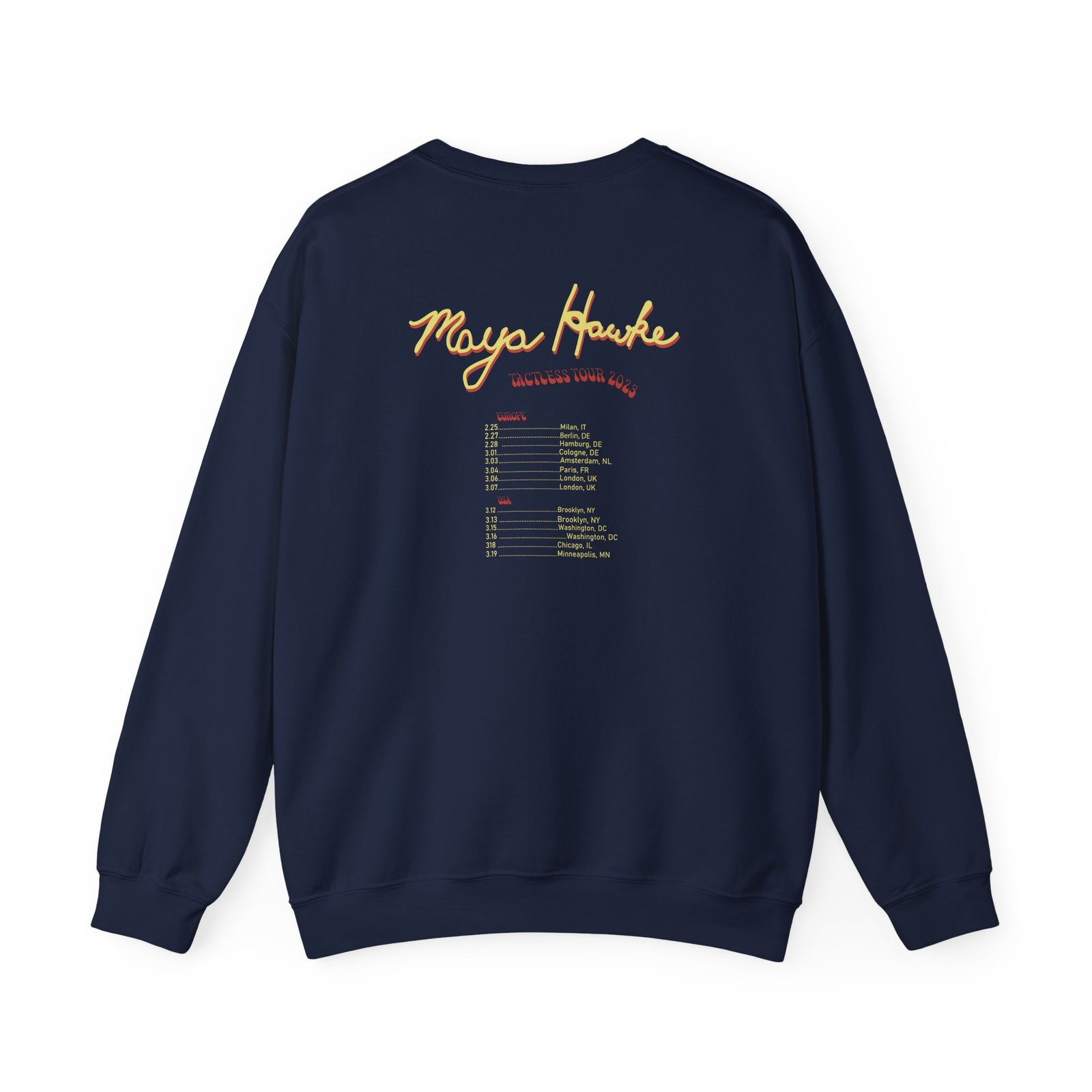 Maya Hawke Spring 2023 Tactless Tour Unisex Heavy Blend™ Crewneck Sweatshirt