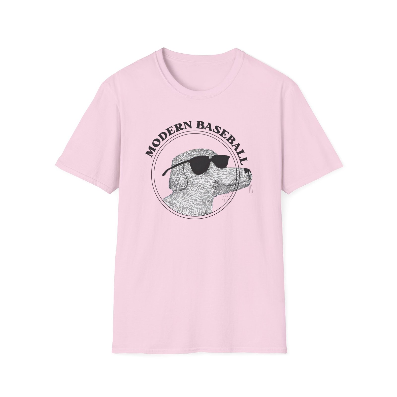 Modern Baseball Realistic Dog Unisex Softstyle T-Shirt