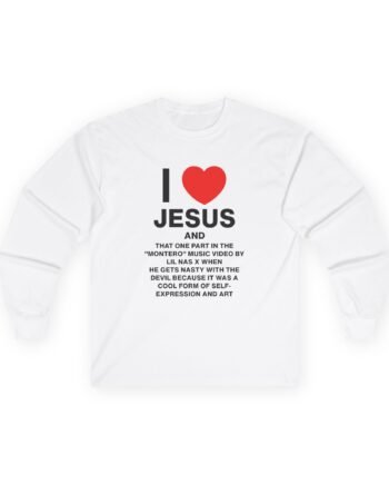 Lil Nas X I Love Jesus and Montero Unisex Ultra Cotton Long Sleeve Tee
