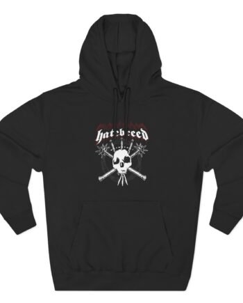 Hatebreed Flames & Skull Logo Three-Panel Fleece Hoodie