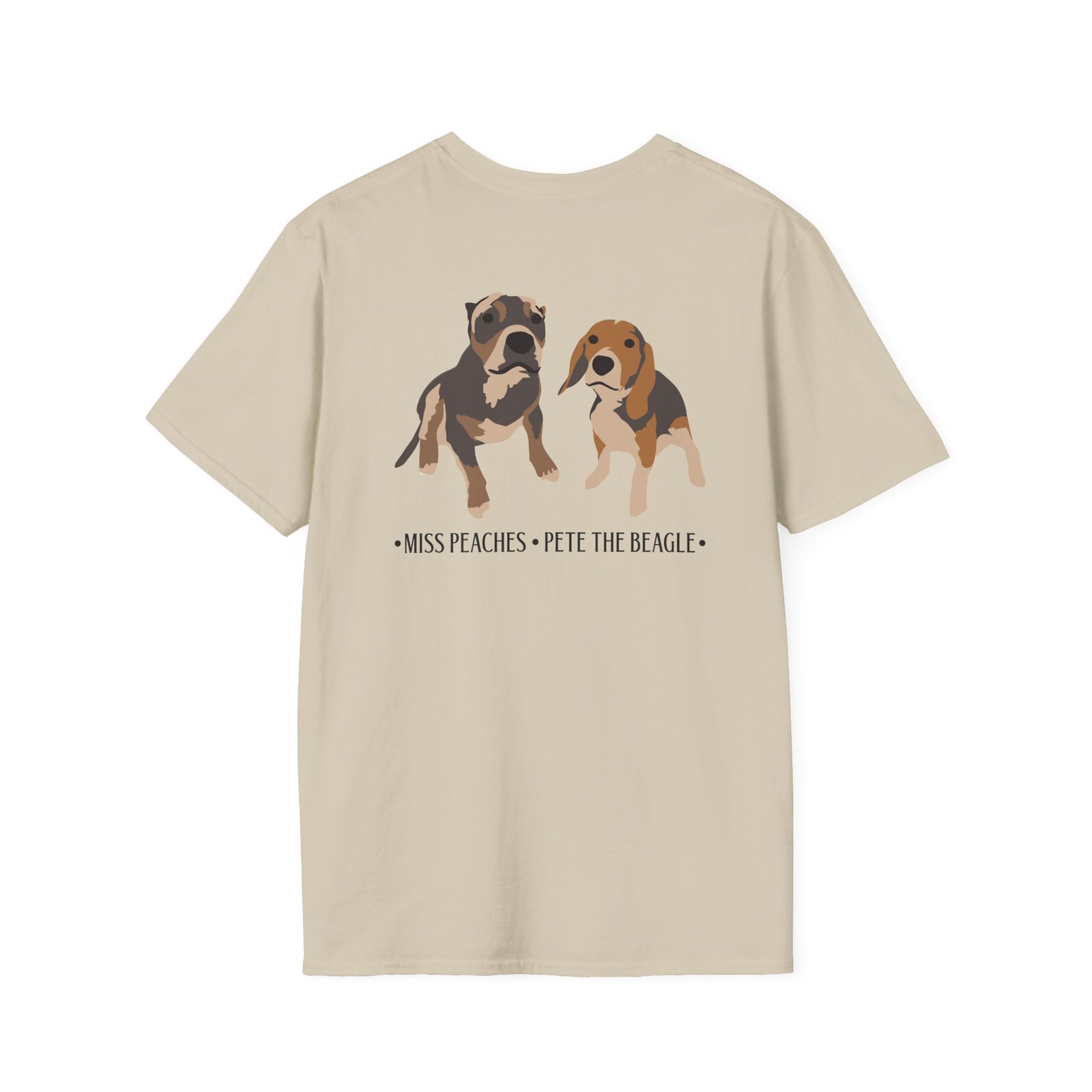 Miss Peaches & Pete the Beagle Unisex Softstyle T-Shirt