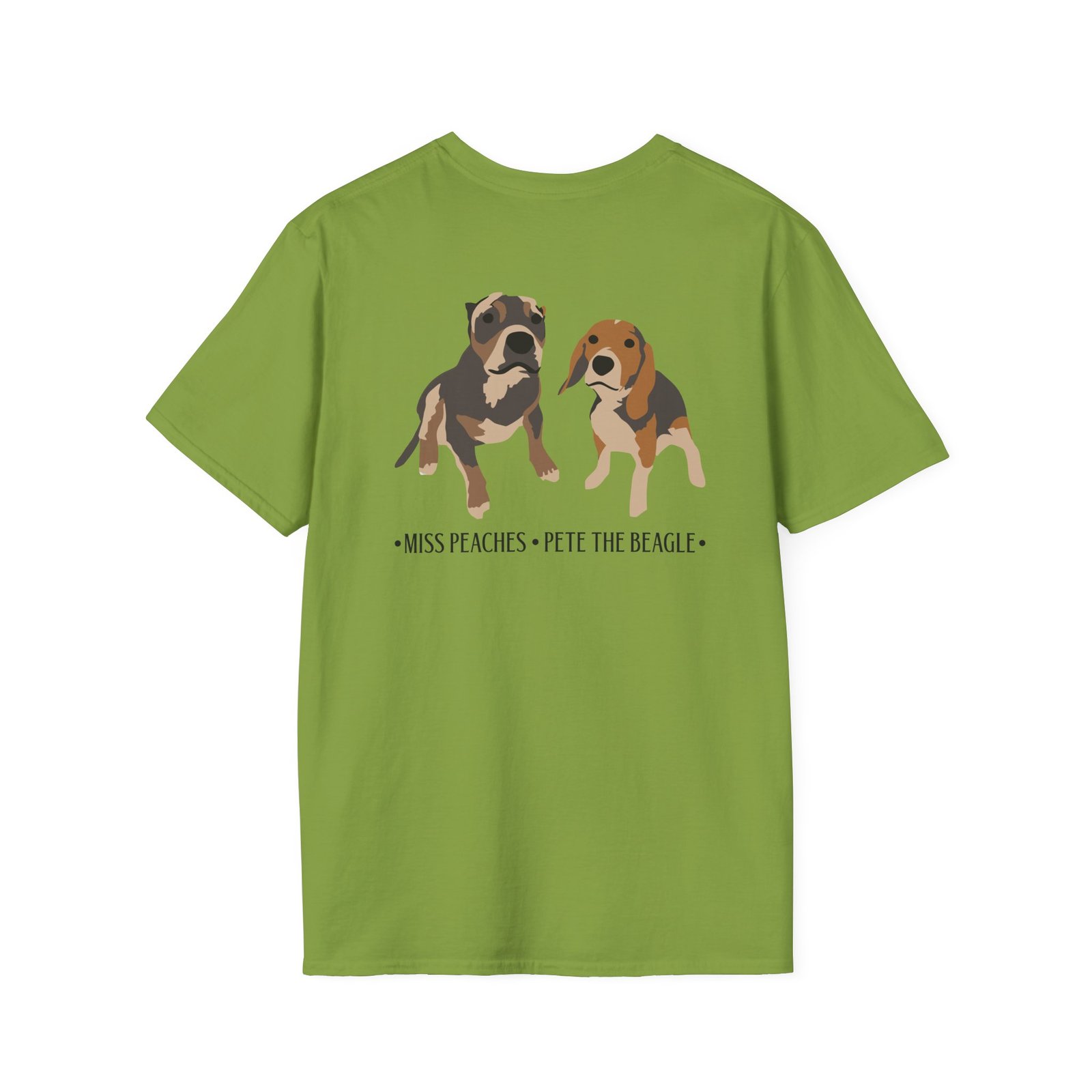 Miss Peaches & Pete the Beagle Unisex Softstyle T-Shirt