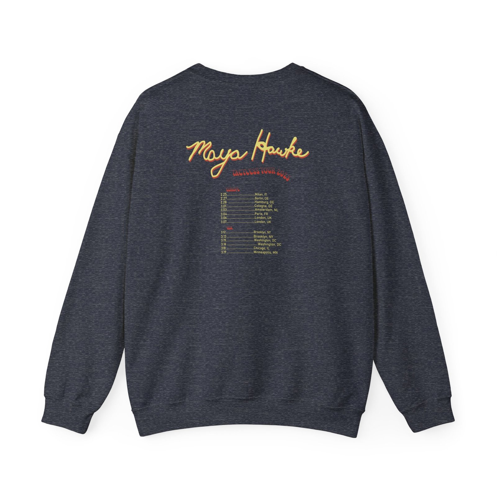 Maya Hawke Spring 2023 Tactless Tour Unisex Heavy Blend™ Crewneck Sweatshirt