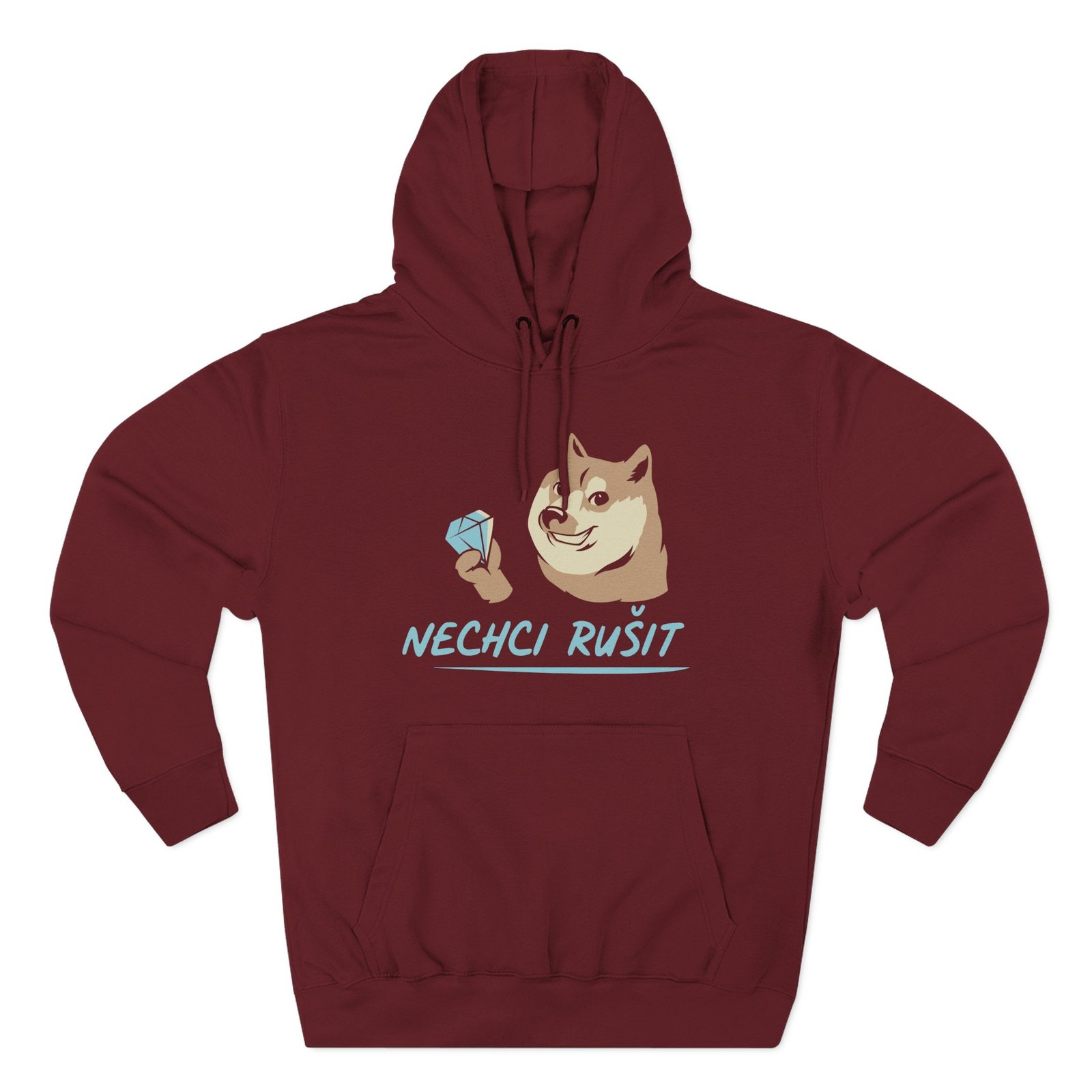 Gejmr Nechci Rusit Three-Panel Fleece Hoodie
