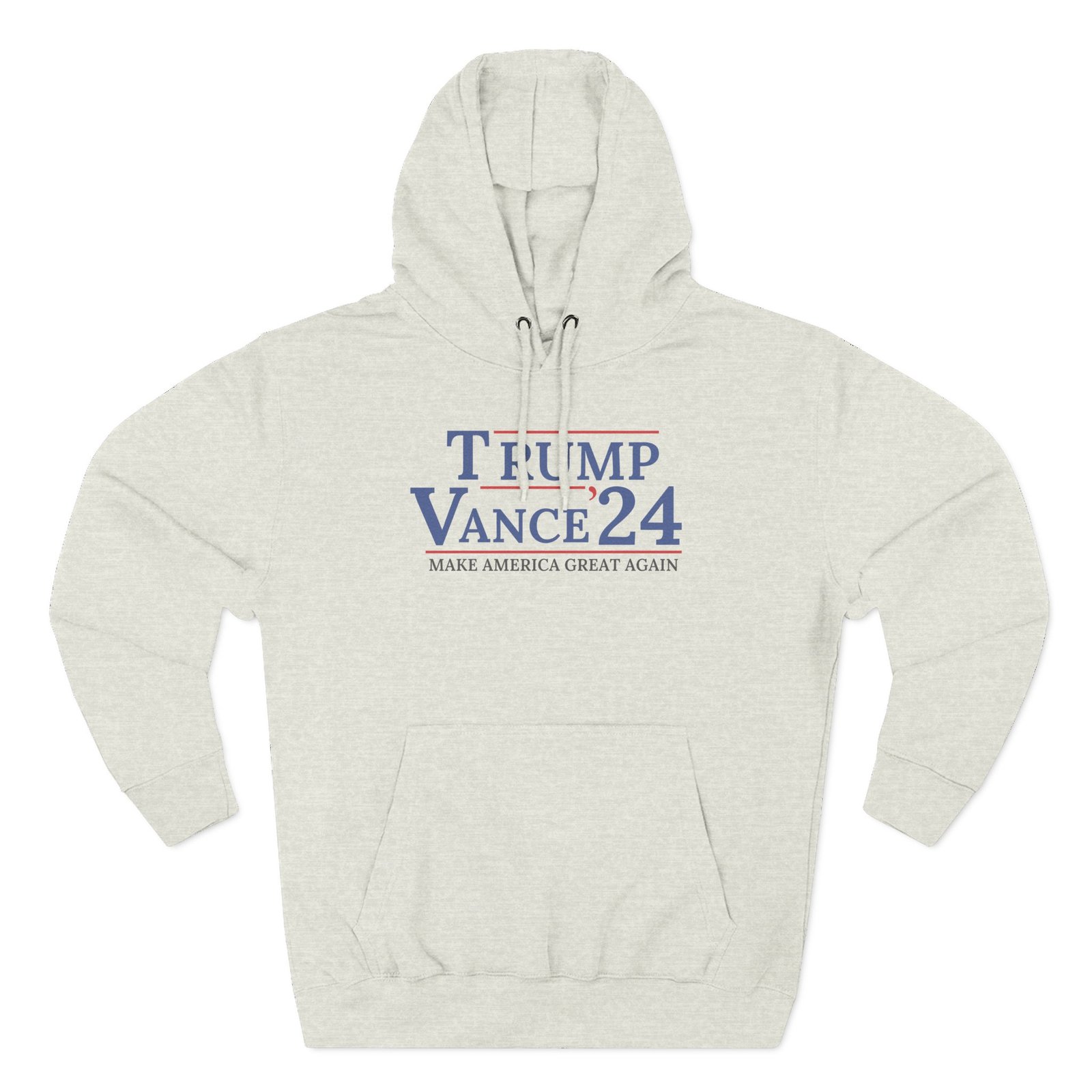 Trump Vance 2024 Campaign Rally Make America Great Again Three-Panel Fleece Hoodie