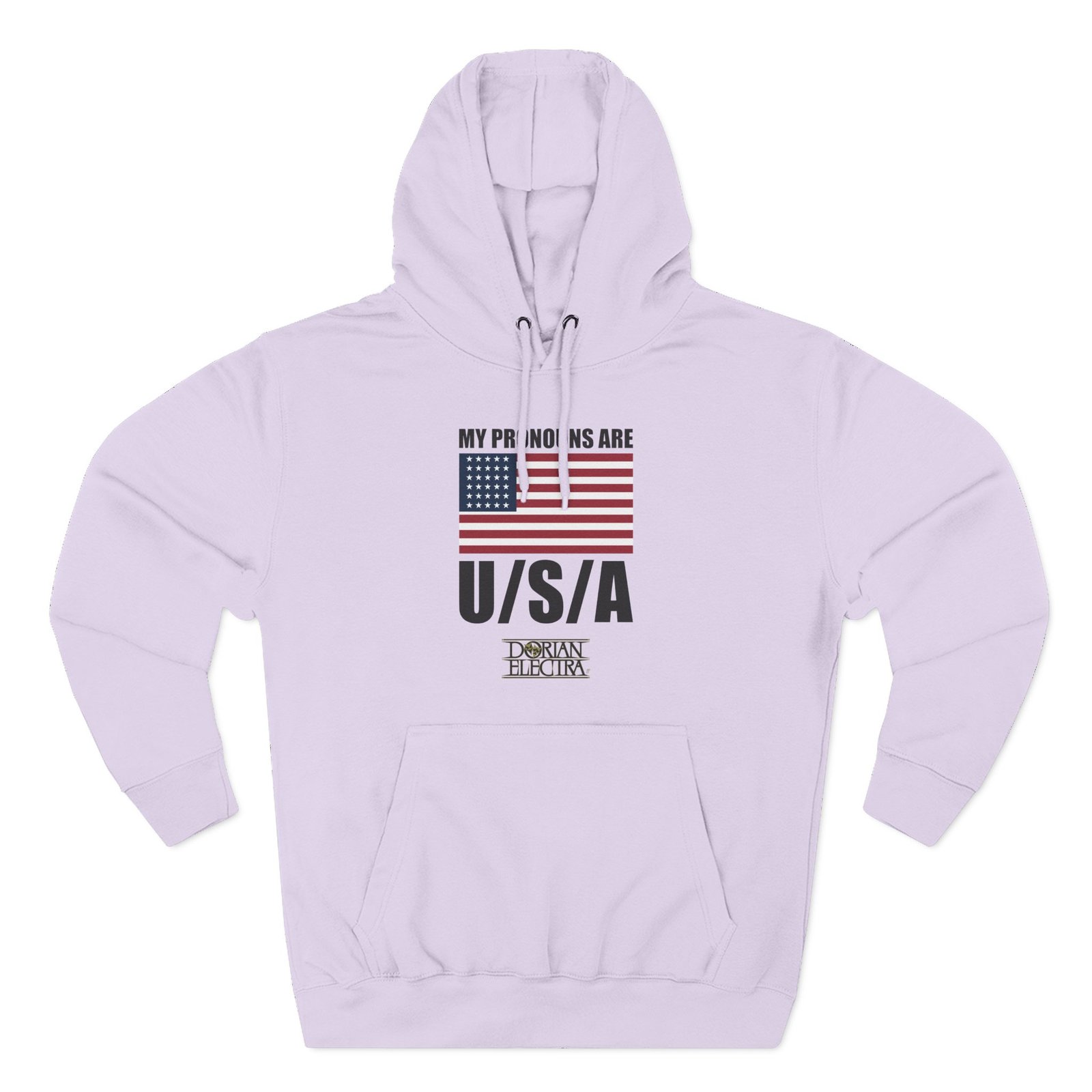 Dorian Electra My Pronouns Are Usa Three-Panel Fleece Hoodie