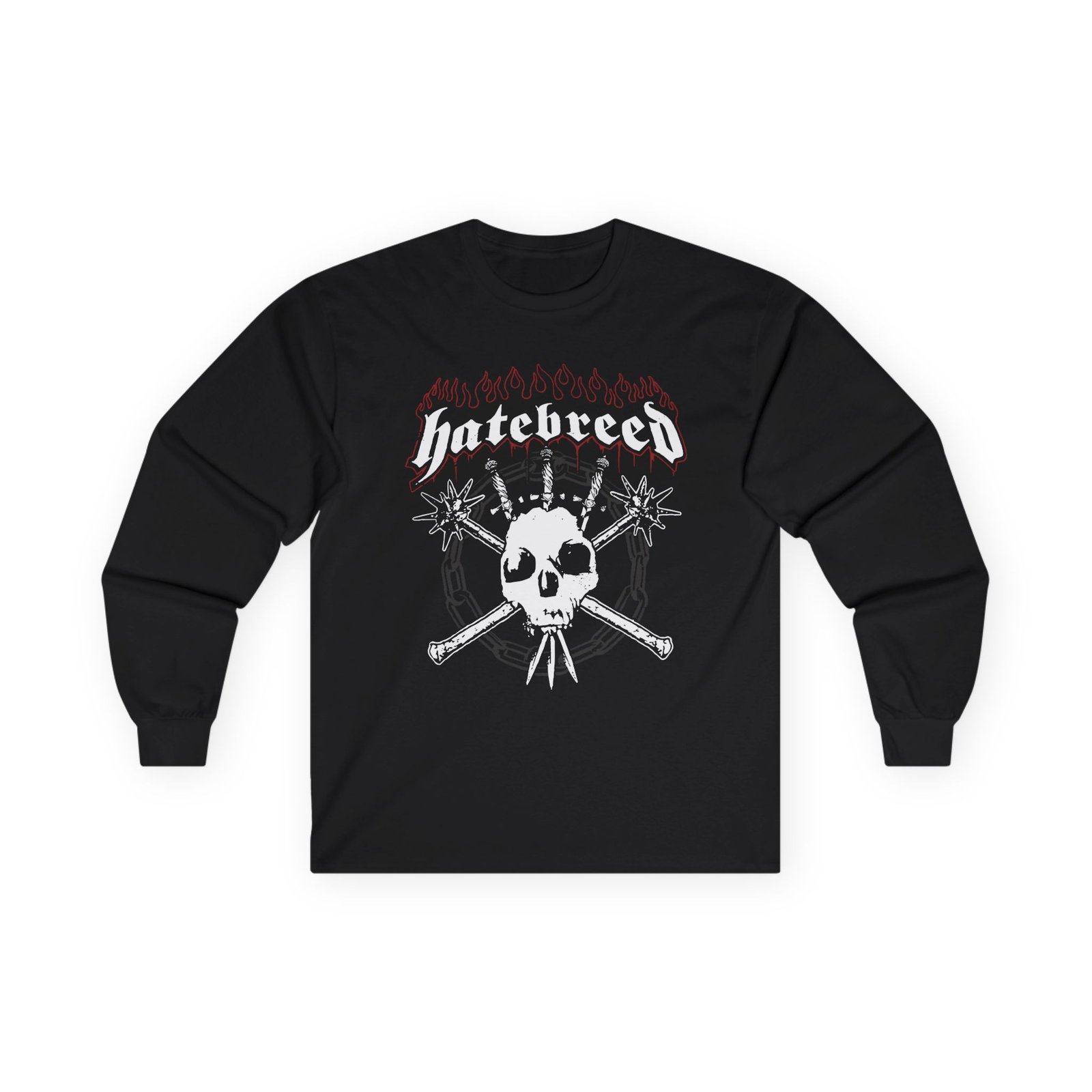 Hatebreed Flames & Skull Logo Unisex Ultra Cotton Long Sleeve Tee