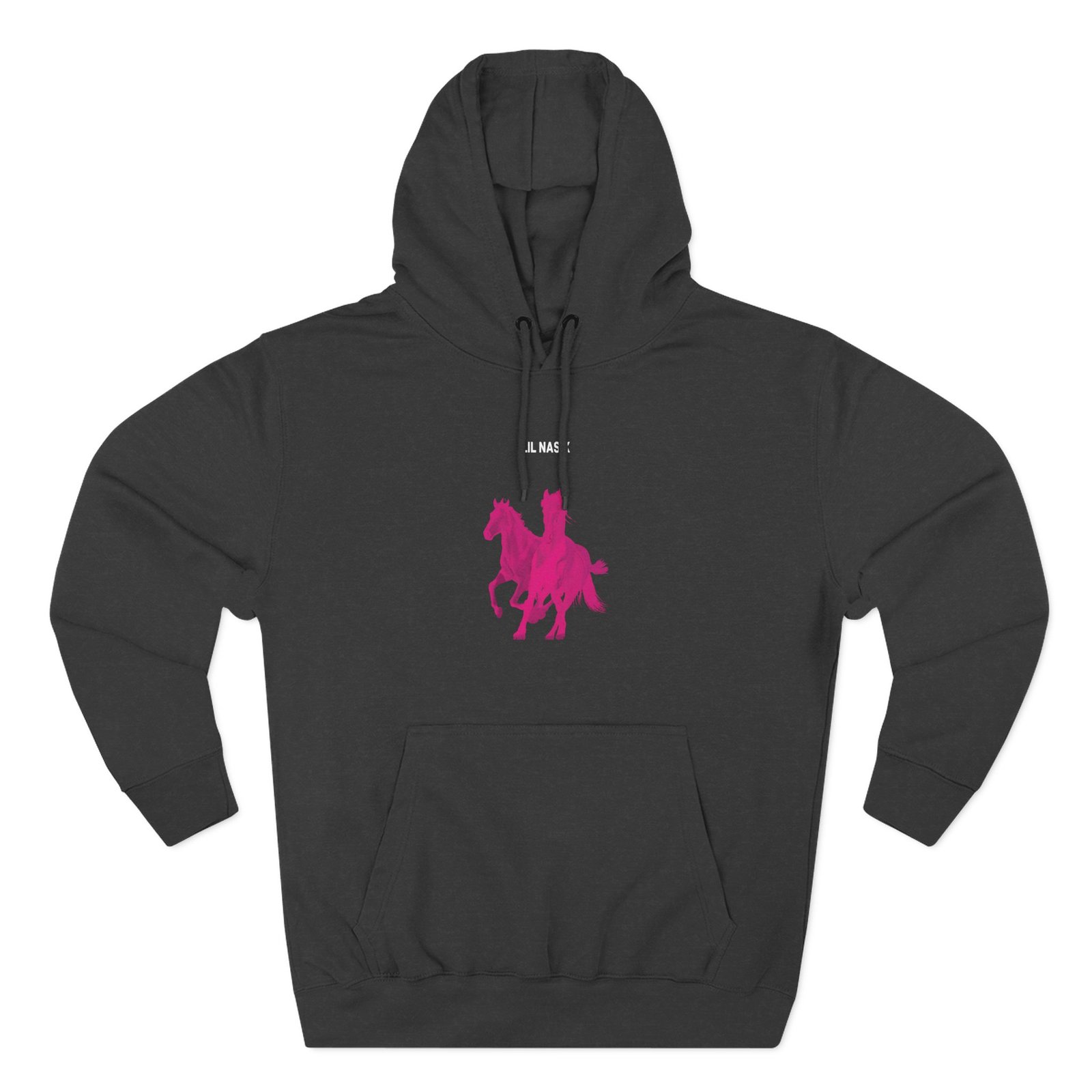 Lil Nas X Pink Horses Three-Panel Fleece Hoodie