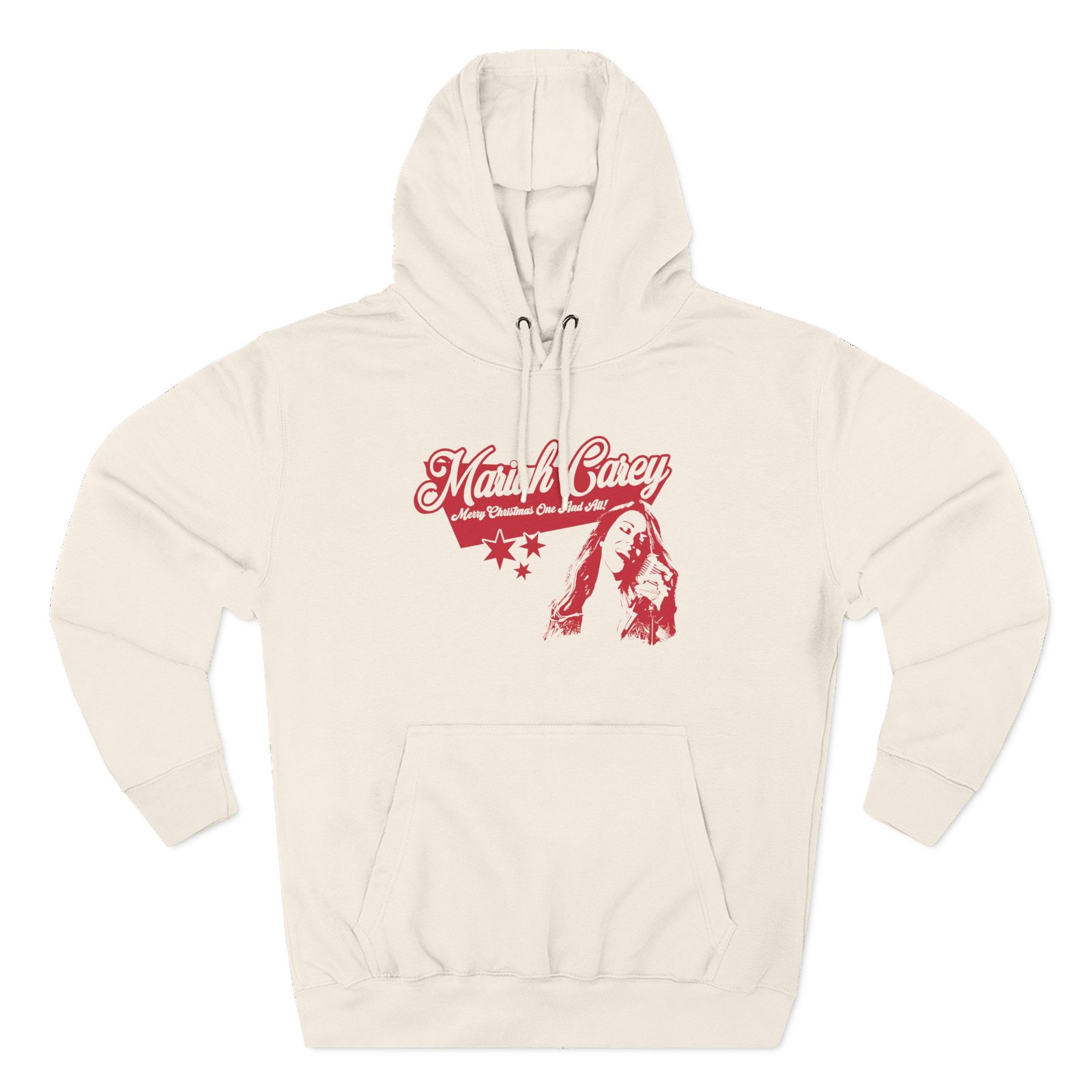 Mariah Carey Christmass Three-Panel Fleece Hoodie