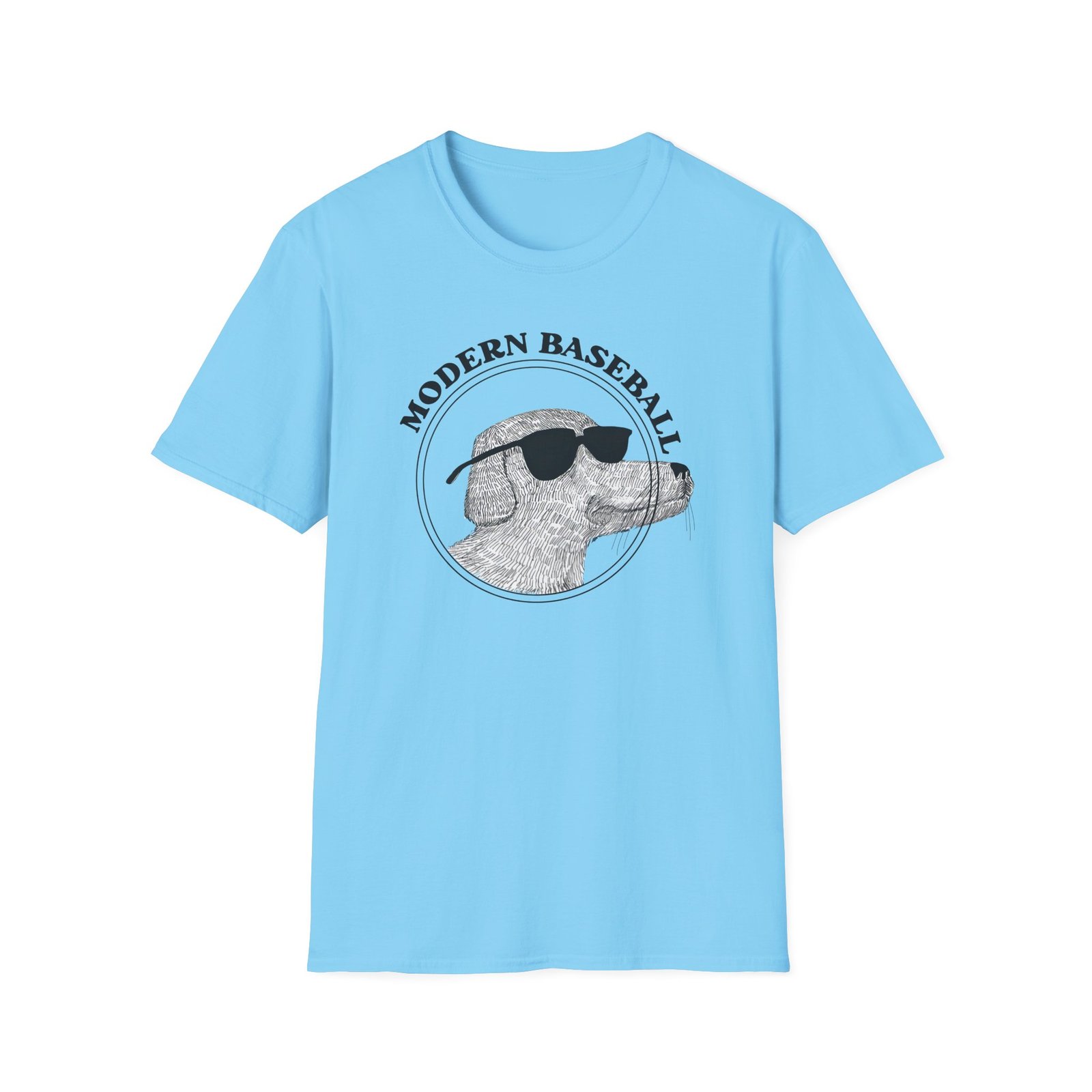 Modern Baseball Realistic Dog Unisex Softstyle T-Shirt