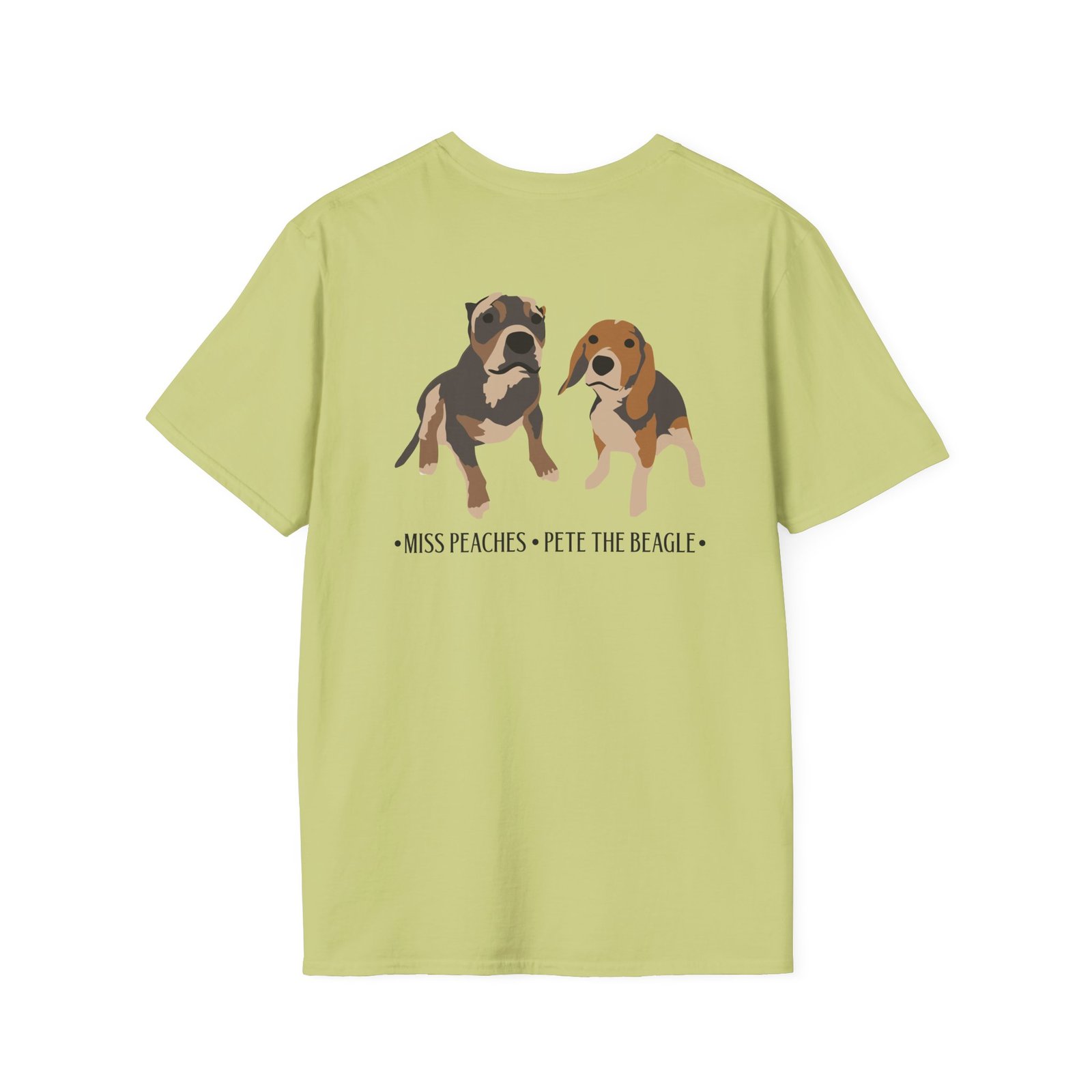 Miss Peaches & Pete the Beagle Unisex Softstyle T-Shirt