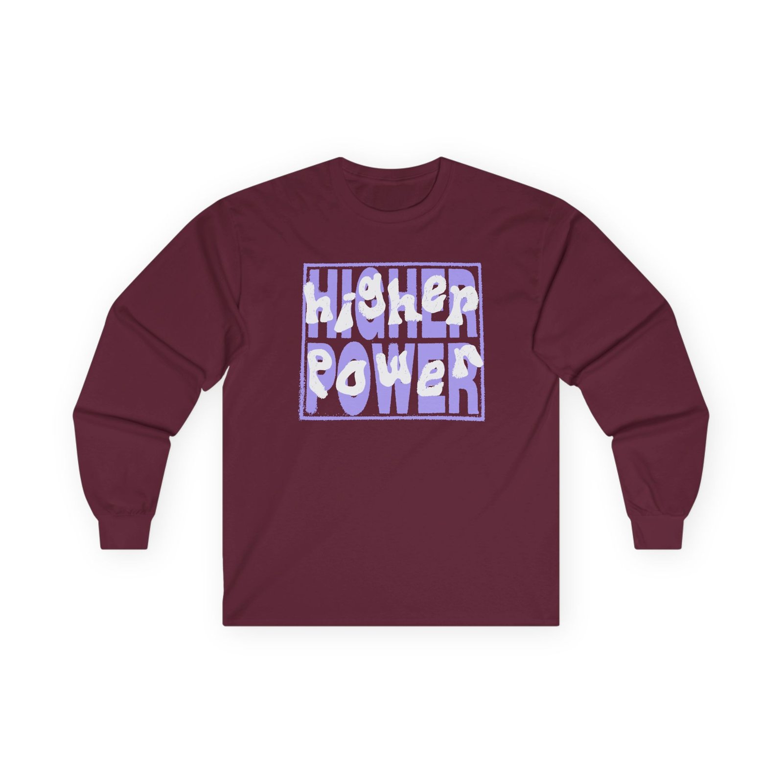 Higher Power Purple Logo Unisex Ultra Cotton Long Sleeve Tee