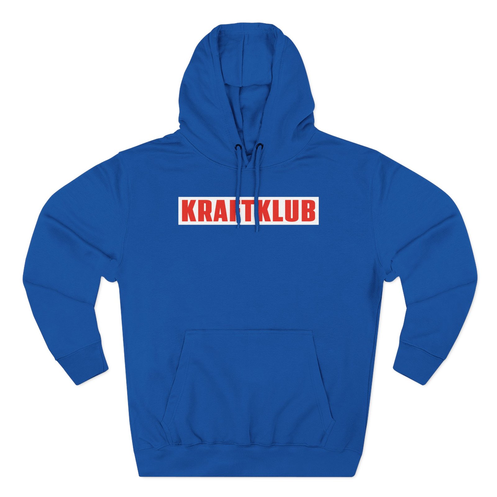 Kraftklub Logo Red Three-Panel Fleece Hoodie