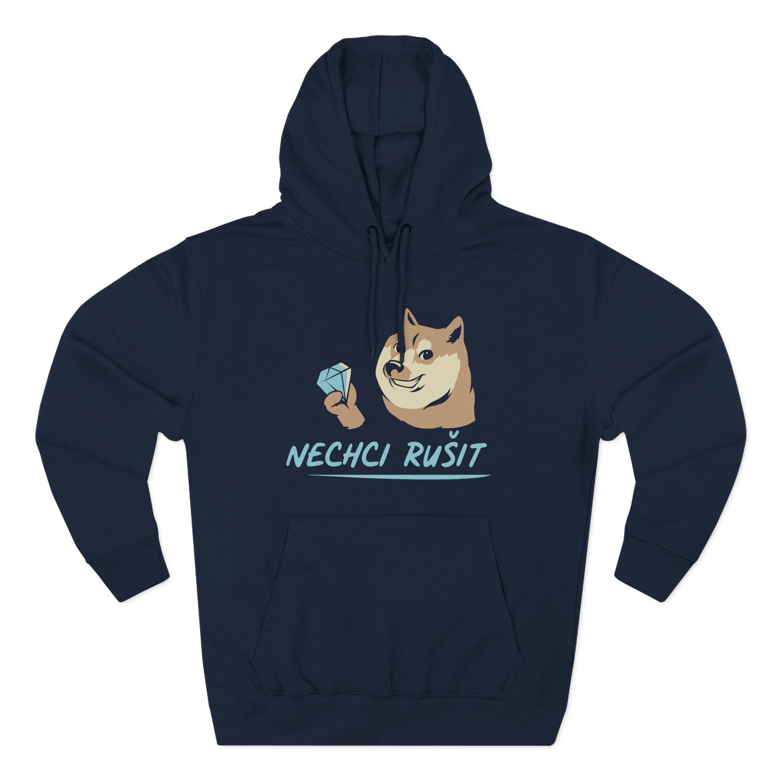 Gejmr Nechci Rusit Three-Panel Fleece Hoodie