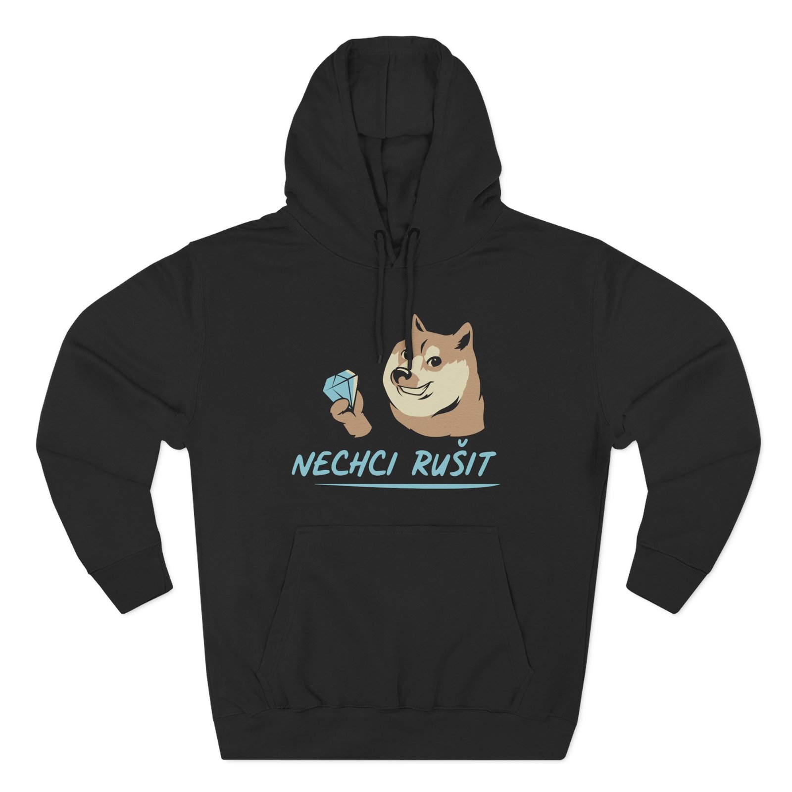 Gejmr Nechci Rusit Three-Panel Fleece Hoodie