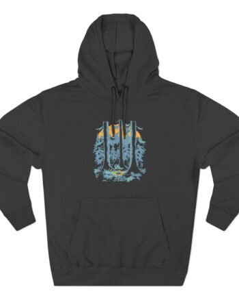Valheim Black Forest Three-Panel Fleece Hoodie