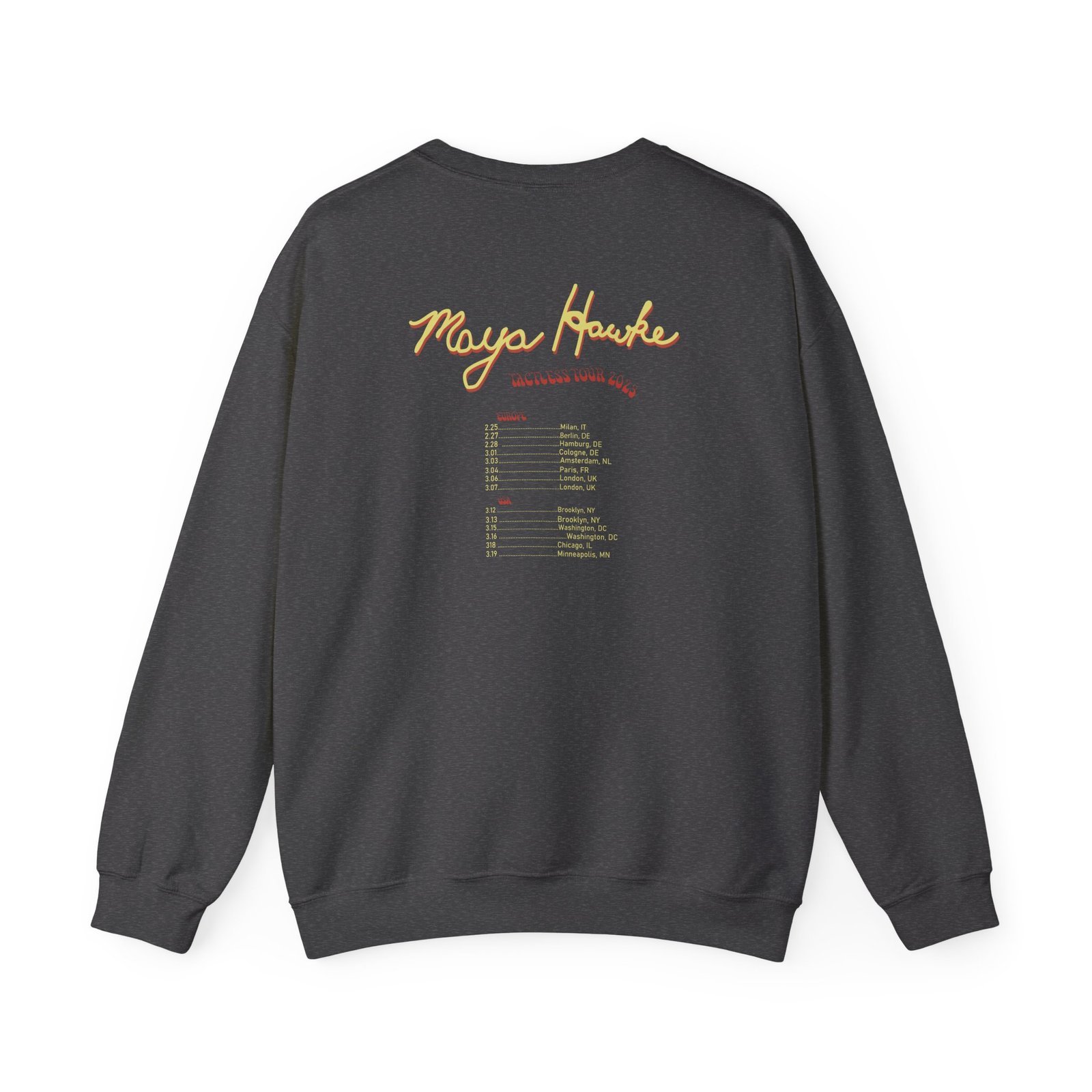 Maya Hawke Spring 2023 Tactless Tour Unisex Heavy Blend™ Crewneck Sweatshirt
