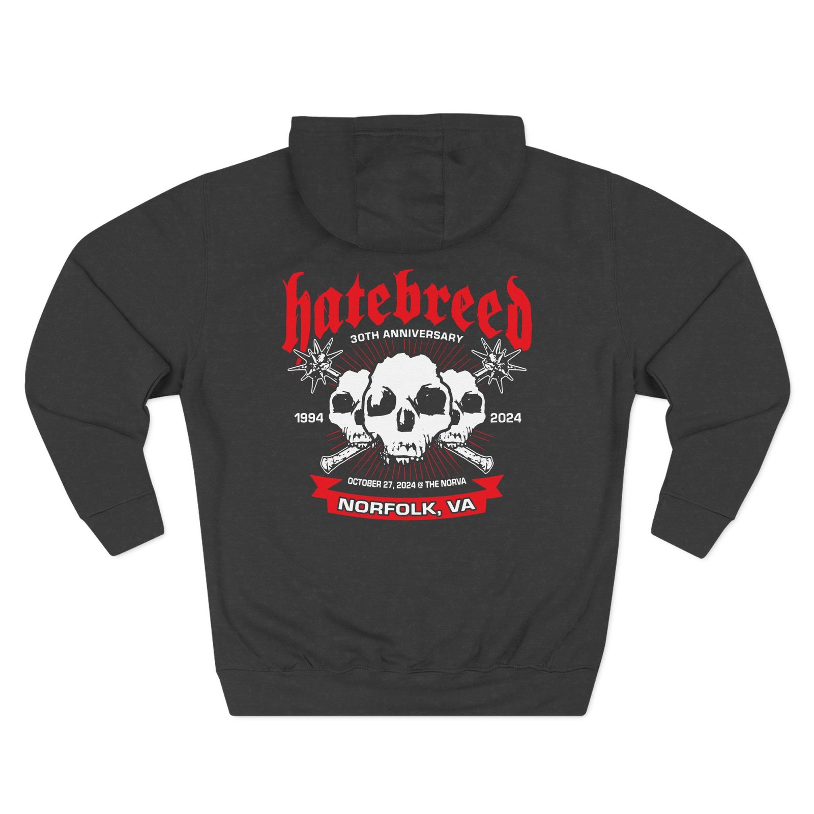 Hatebreed Norfolk Va Tonight Three-Panel Fleece Hoodie
