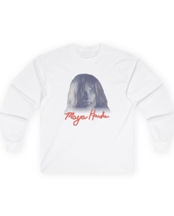 Maya Hawke Face White Mist Unisex Ultra Cotton Long Sleeve Tee