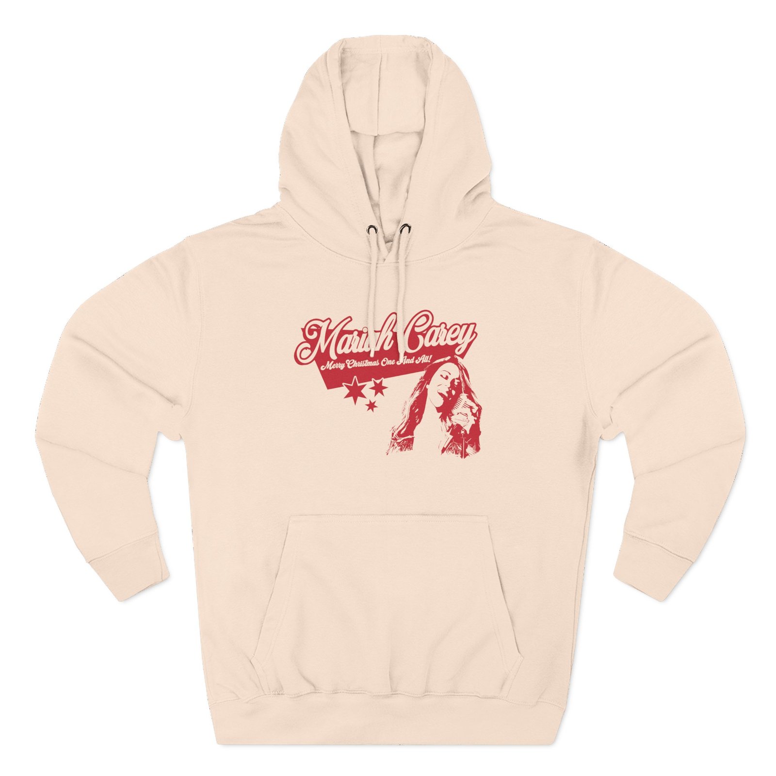 Mariah Carey Christmass Three-Panel Fleece Hoodie