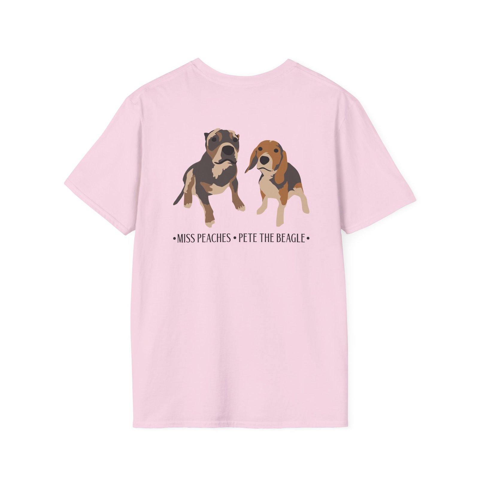 Miss Peaches & Pete the Beagle Unisex Softstyle T-Shirt