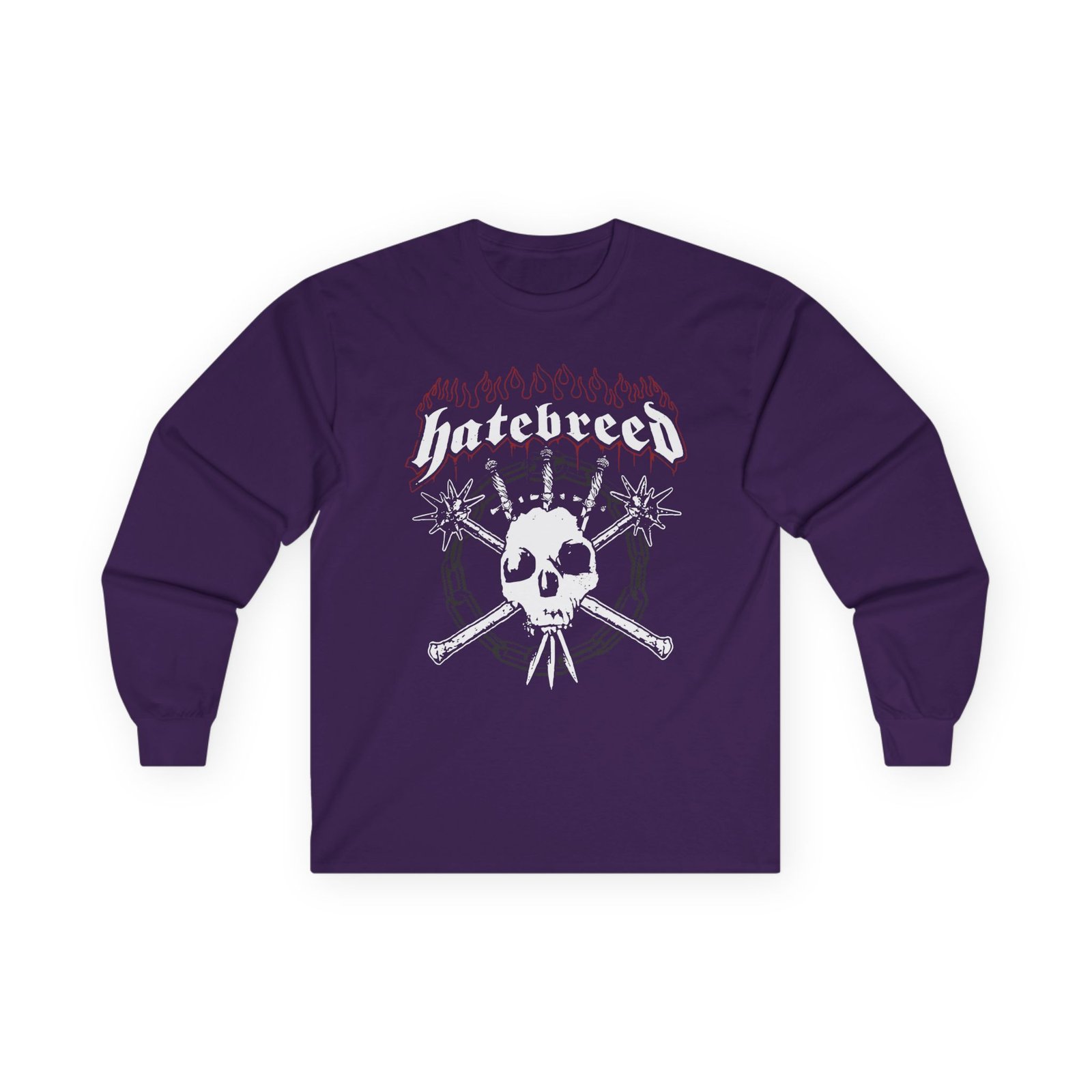 Hatebreed Flames & Skull Logo Unisex Ultra Cotton Long Sleeve Tee