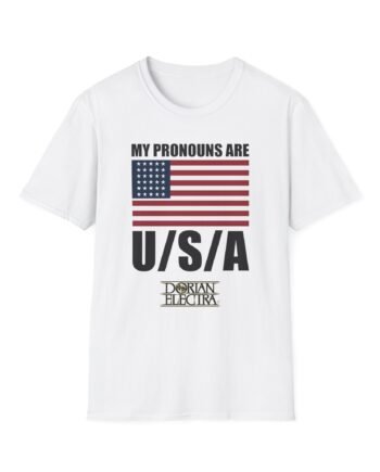 Dorian Electra My Pronouns Are Usa Unisex Softstyle T-Shirt