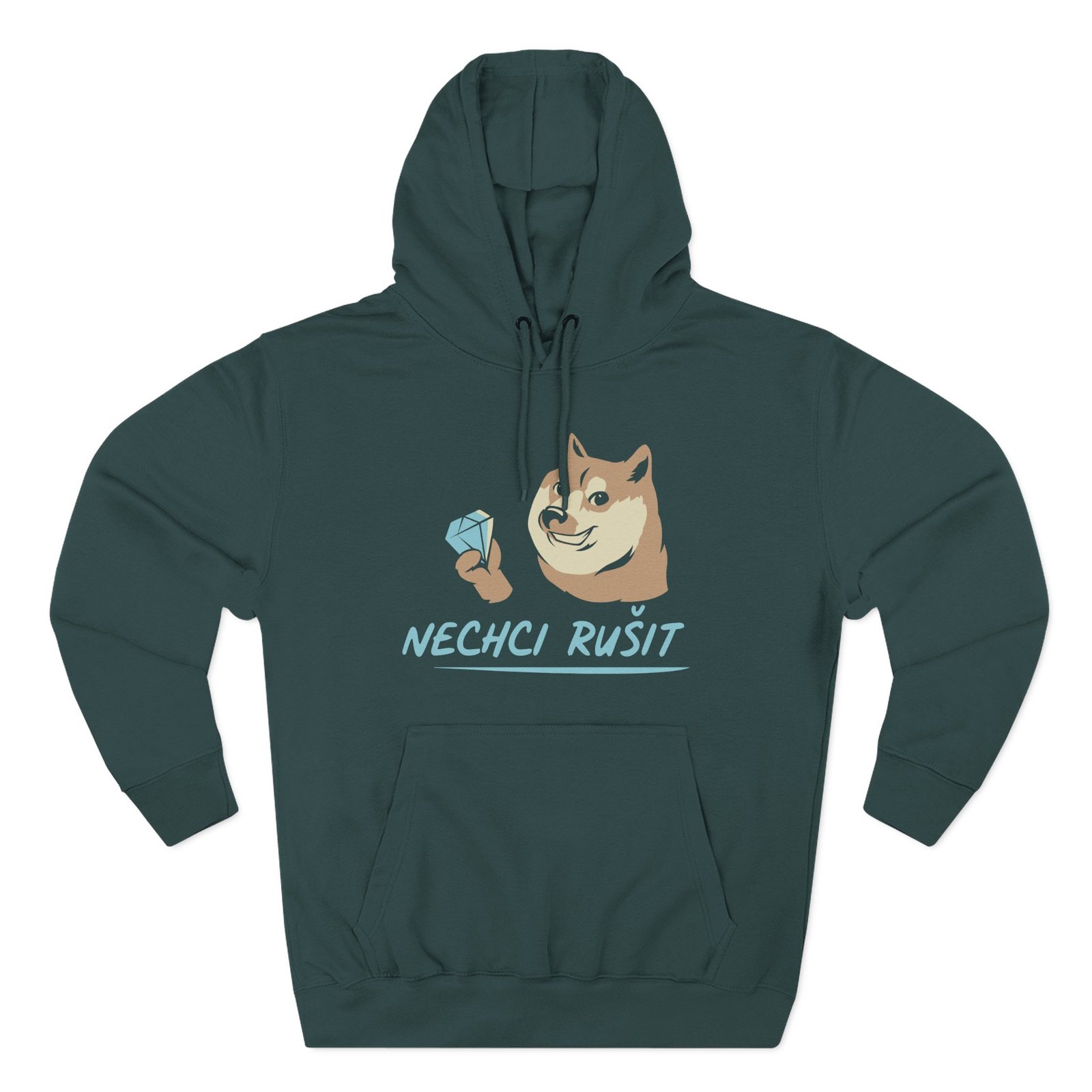 Gejmr Nechci Rusit Three-Panel Fleece Hoodie