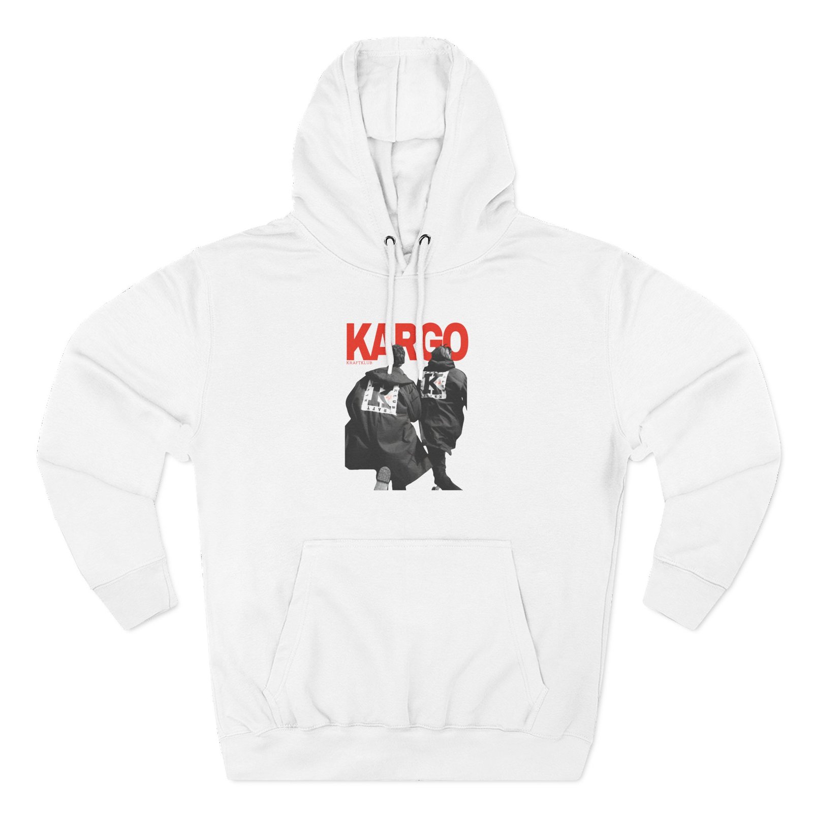 Kraftklub Album Cover Three-Panel Fleece Hoodie