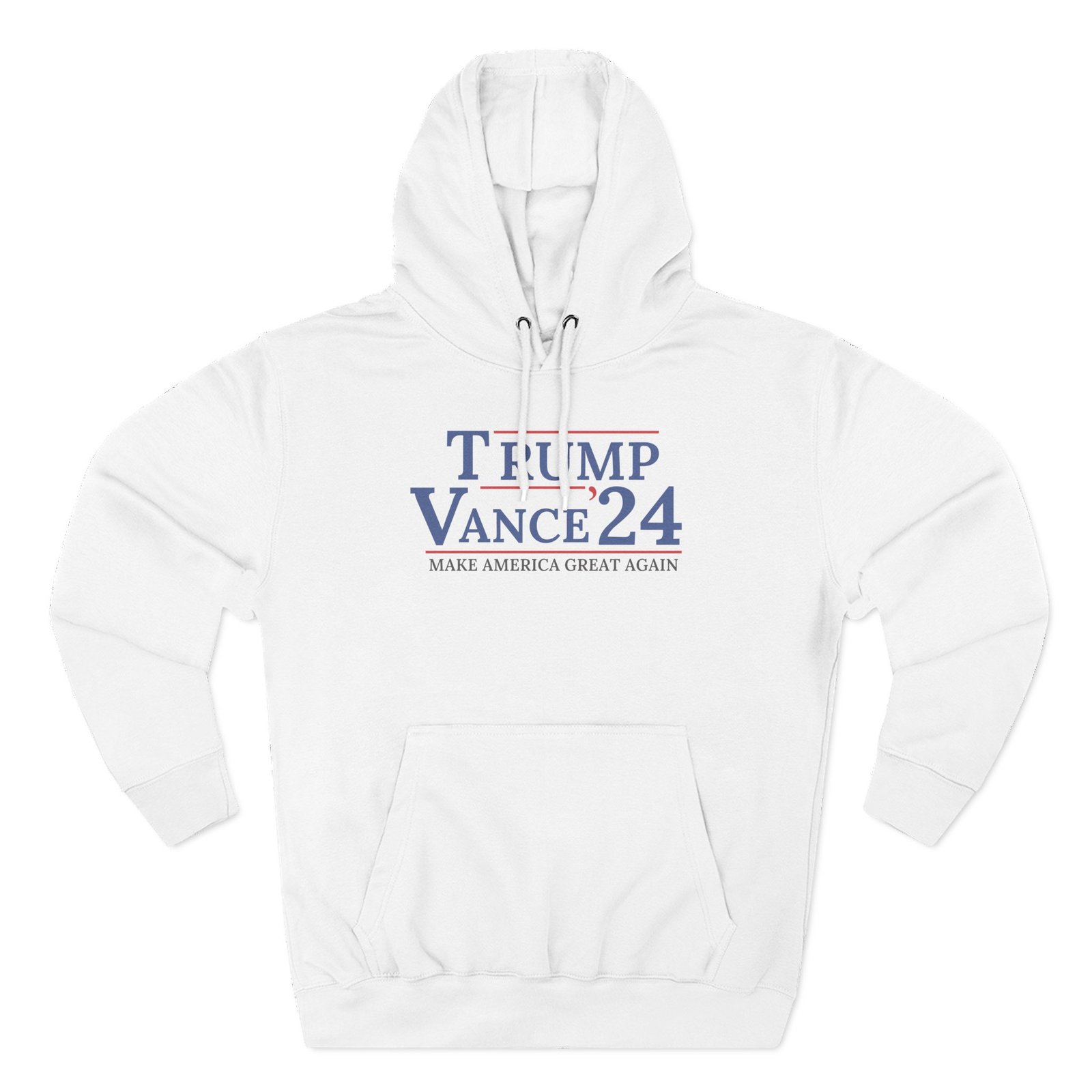 Trump Vance 2024 Campaign Rally Make America Great Again Three-Panel Fleece Hoodie