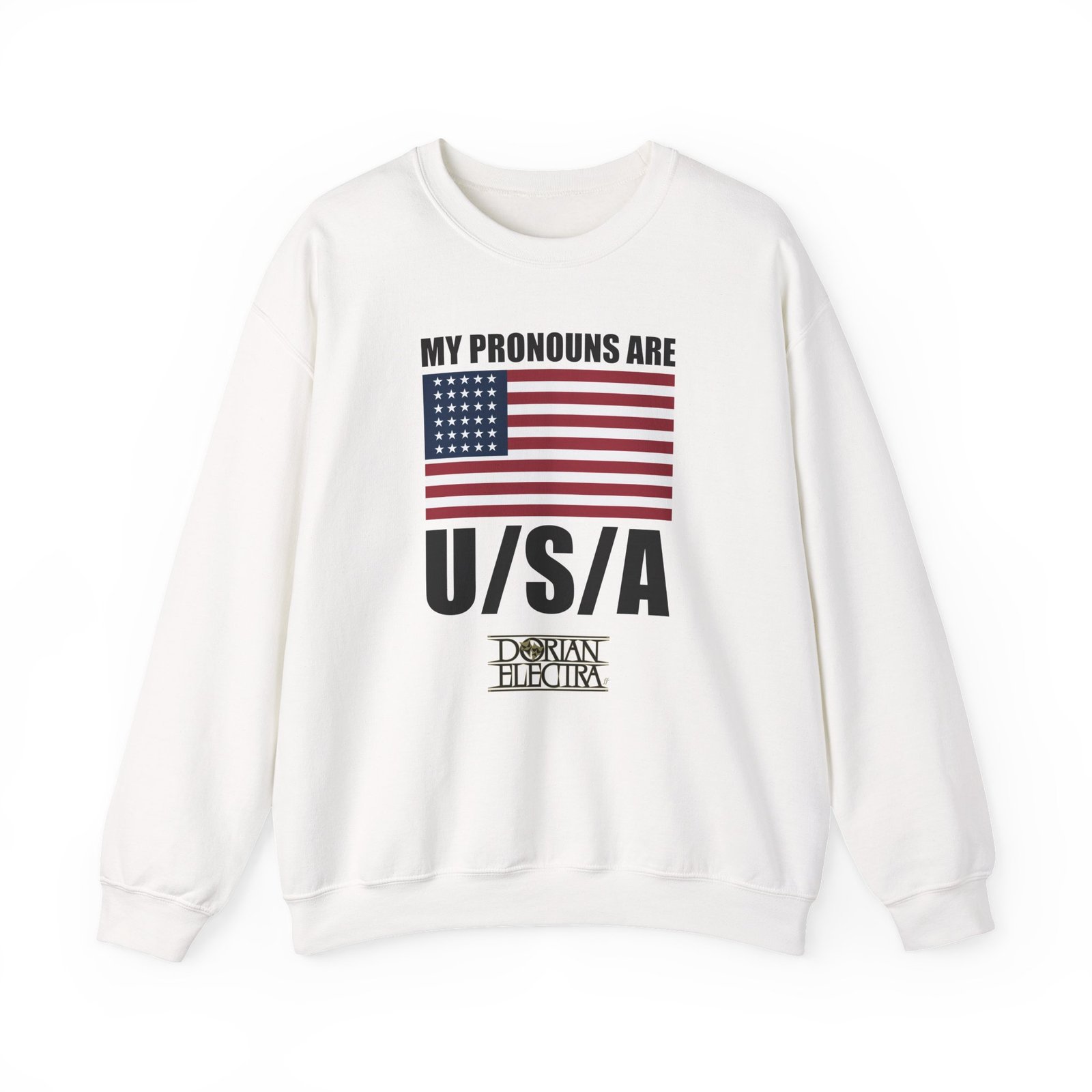 Dorian Electra My Pronouns Are Usa Unisex Heavy Blend™ Crewneck Sweatshirt