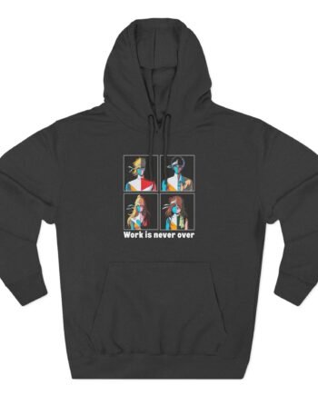 Daft Punk Work is never over Three-Panel Fleece Hoodie