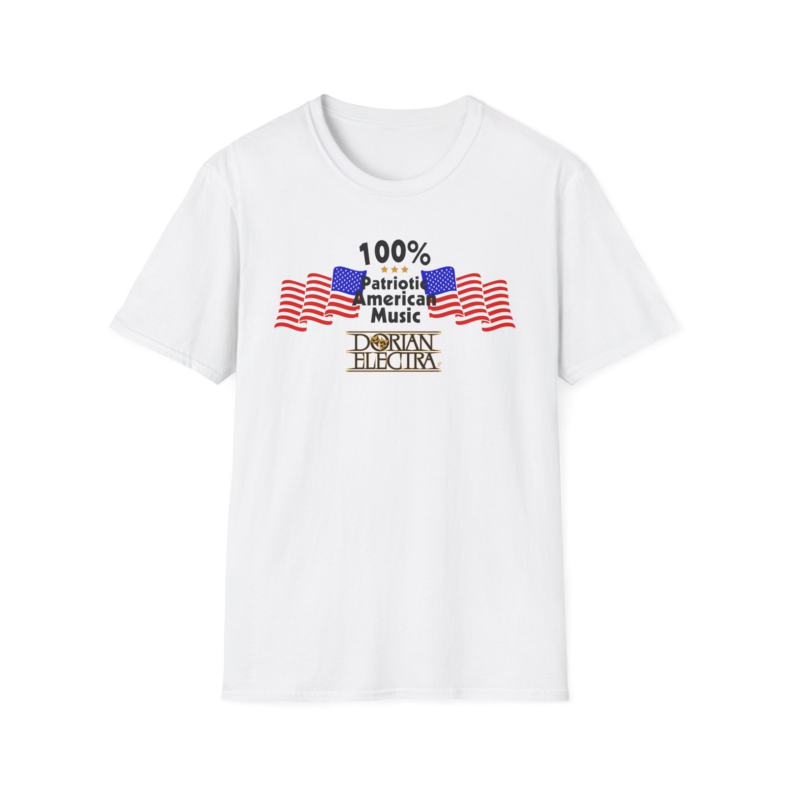 Dorian Electra Patriotic American Music Unisex Softstyle T-Shirt