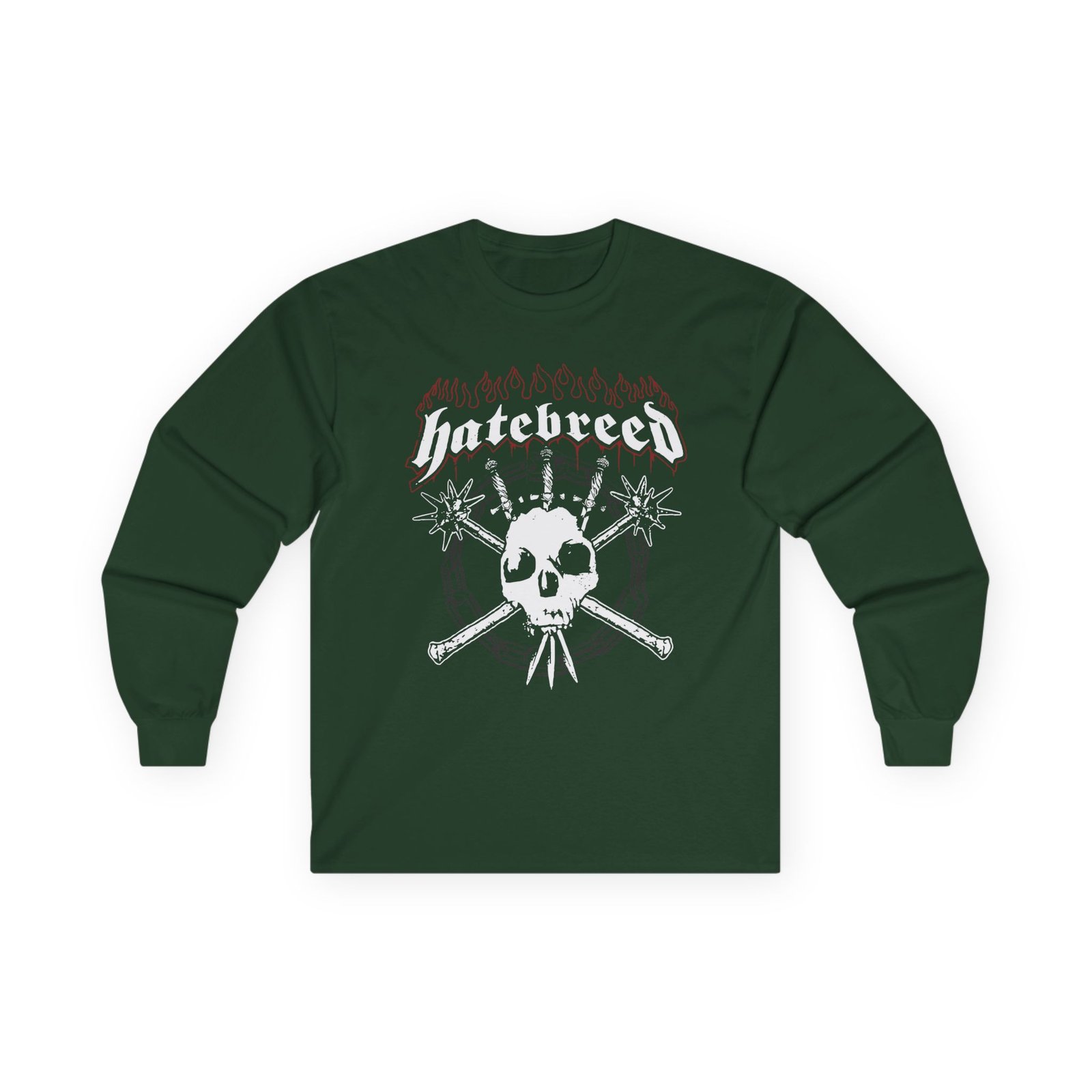 Hatebreed Flames & Skull Logo Unisex Ultra Cotton Long Sleeve Tee