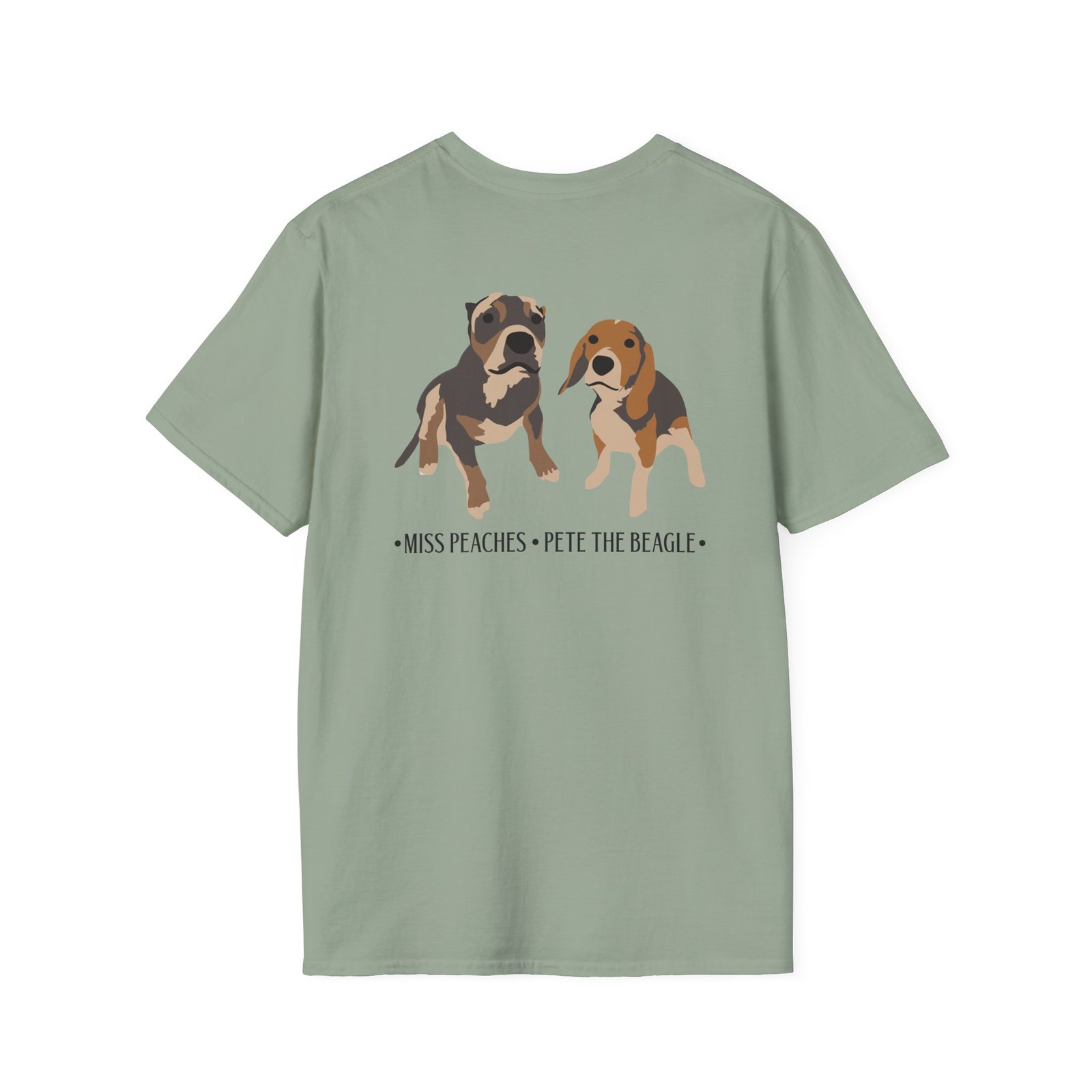 Miss Peaches & Pete the Beagle Unisex Softstyle T-Shirt