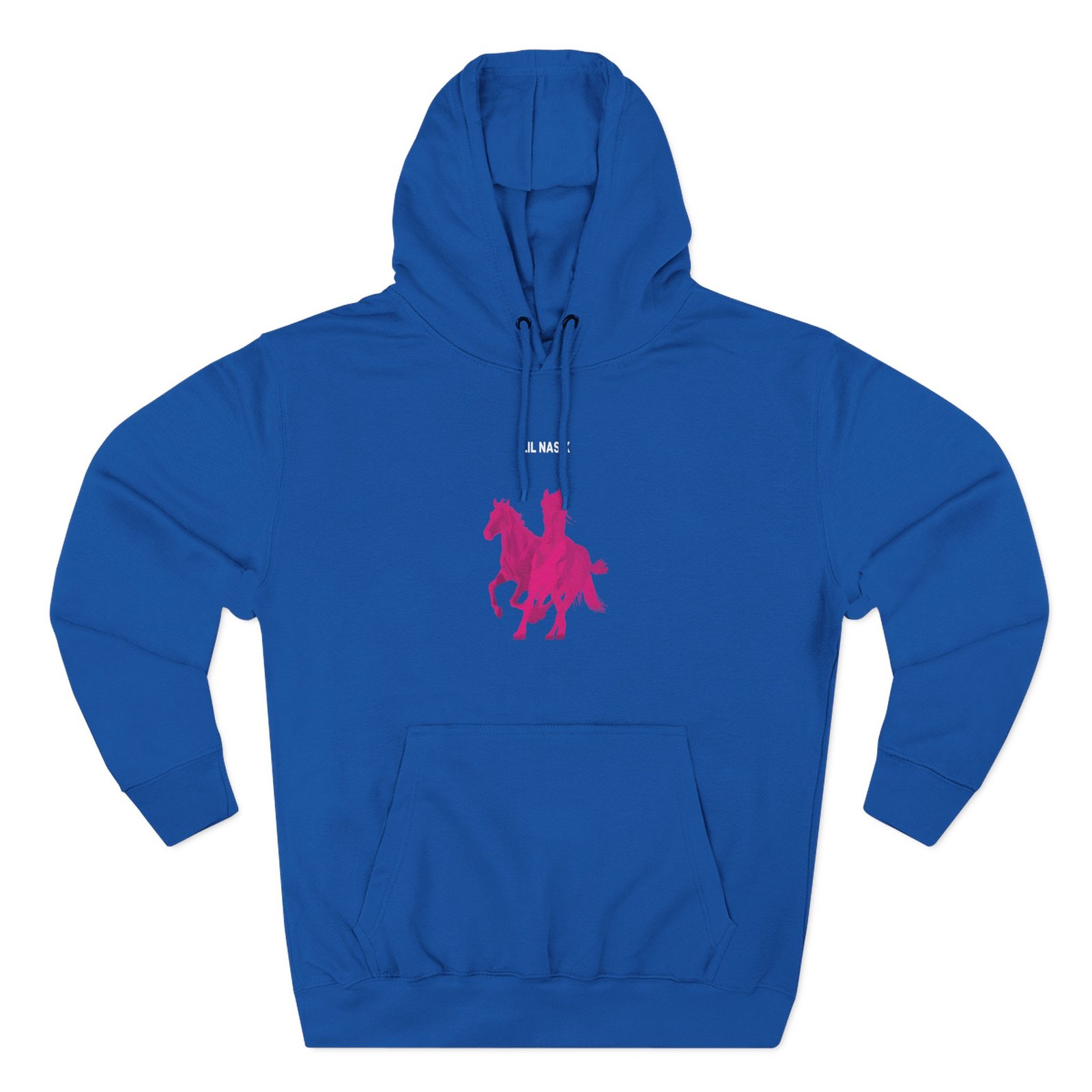 Lil Nas X Pink Horses Three-Panel Fleece Hoodie