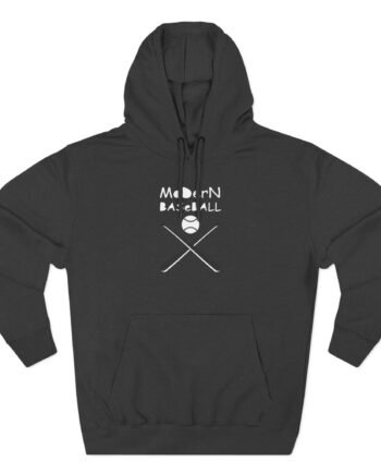 Modern Baseball Bat Three-Panel Fleece Hoodie